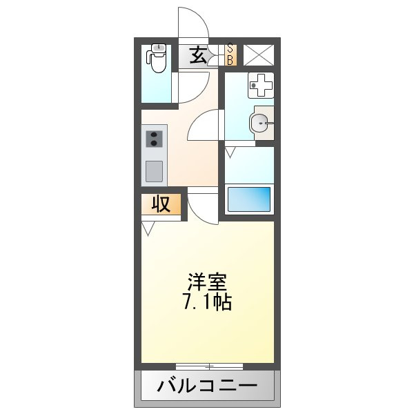 グランエクラ加島Ⅱの間取り