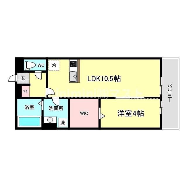 COZY岸里Ⅱの間取り