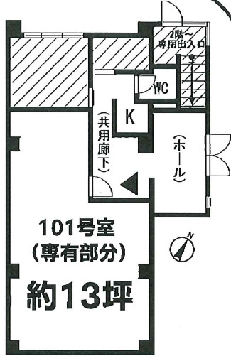 大津市京町４丁目の事務所の間取り