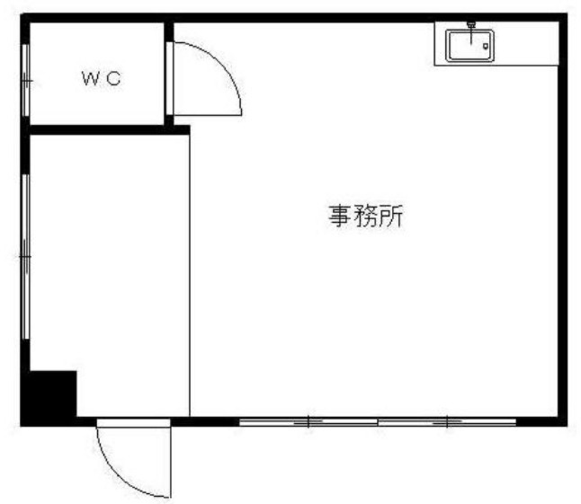 野洲市野洲の店舗事務所の間取り