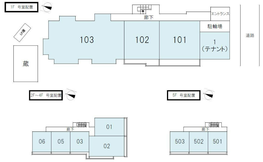 野洲市野洲の店舗事務所の区画図