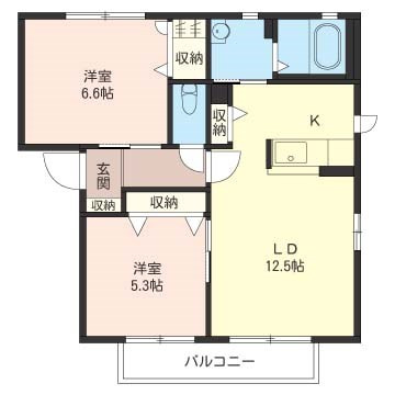 ヴェルドミールＢの間取り