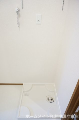 熊本市中央区保田窪２丁目のアパートの洗面所