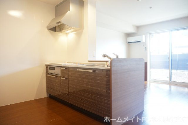 熊本市中央区保田窪２丁目のアパートのキッチン