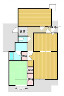 【間取り】 | 幸コーポ |  お部屋の面積は大変広いです