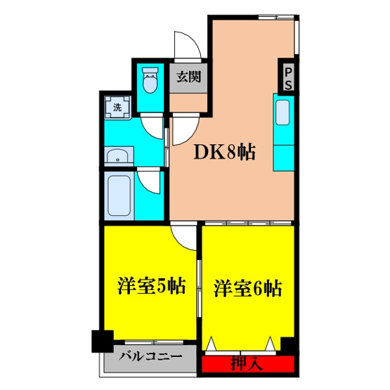 【間取り】 | パレス東洋7号館