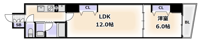【間取り】 | ルラーシェ難波