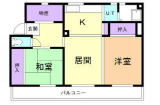 高砂ハイツD棟の間取り