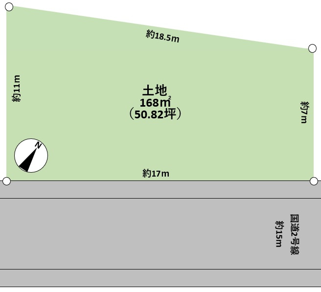 里庄町里見1貸地の区画図