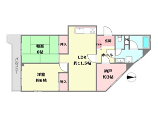 甲子園口パークマンションの間取り
