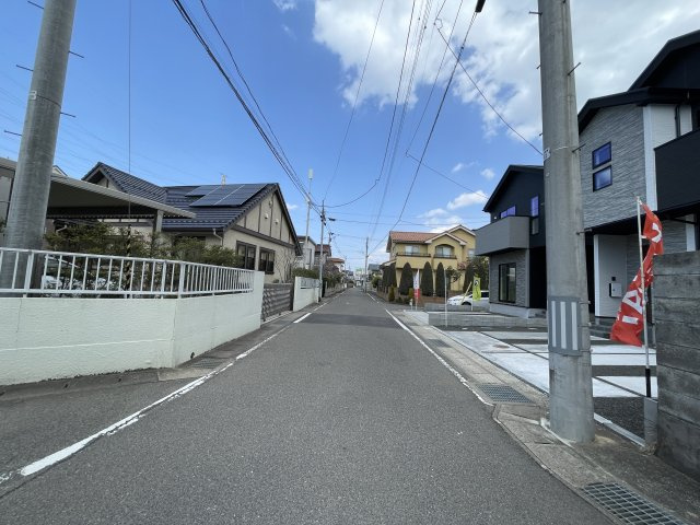 福島市野田町2期　Ricca　全2棟の前面道路含む現地写真