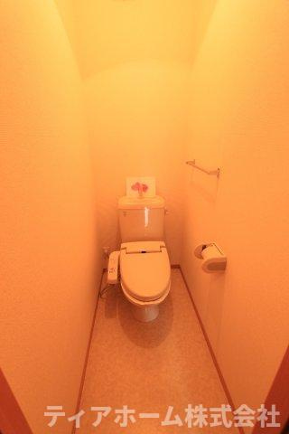 アドゥニスハイツC棟のトイレ|落ち着いた色調のトイレです