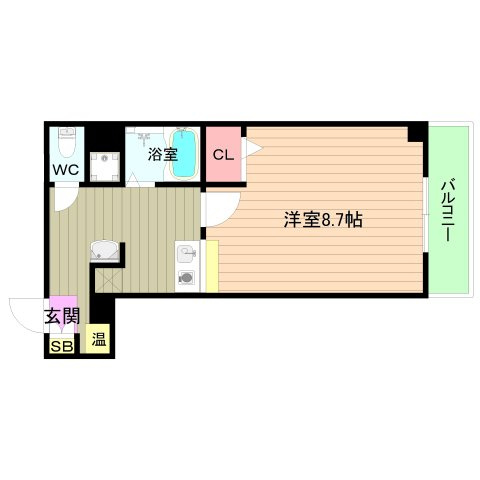 大阪市都島区都島本通３丁目の賃貸マンションの間取り