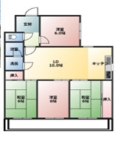 【間取り】 | ⭐メゾン千代田⭐仲介手数料無料（廿軒家小学校・守山中学校）