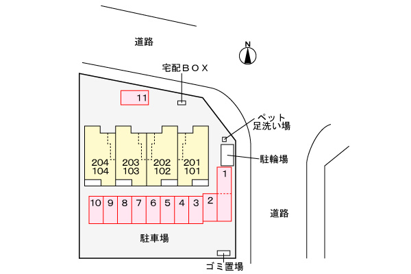 ラ　フェリースの駐車場|駐車場