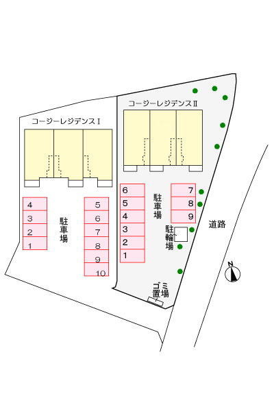 コージーレジデンスⅡの駐車場|駐車場