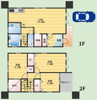 【間取り】 | 池田市豊島南2丁目貸家