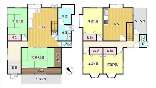 【間取り】 | 大室高原別荘地　戸建