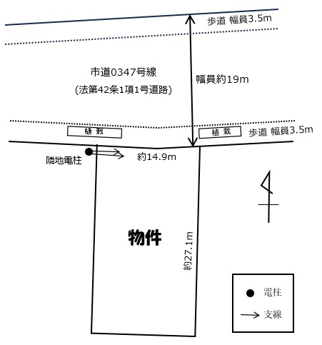 【土地図】 | 鹿沼市西茂呂一丁目 【店舗・事務所用地】 建築条件付き | ※本図は正式図面ではなく略図です。現況と相違がある場合には現況優先となります。