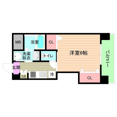 大阪市都島区東野田町１丁目の賃貸マンションの間取り