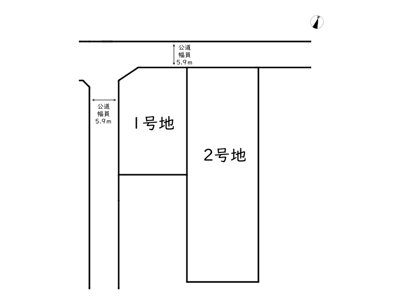 姫路市網干区興浜/売土地　全2区画の区画図