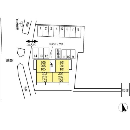 D－ROOM西熊本駅の区画図