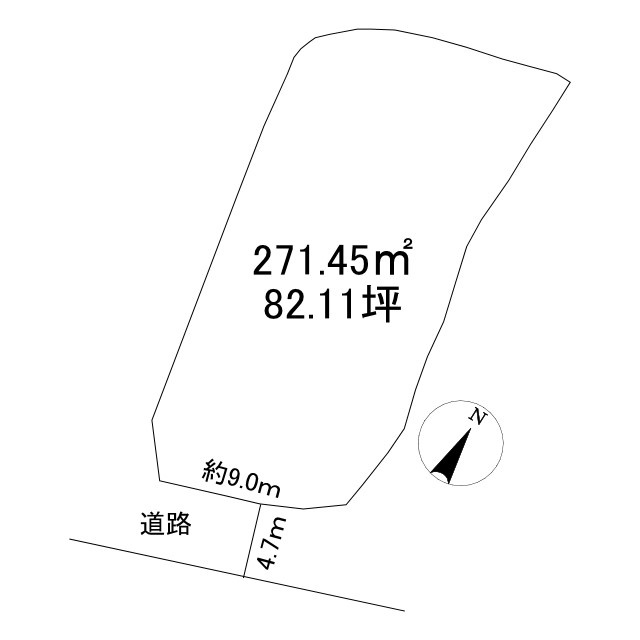 泉南郡岬町淡輪土地の土地図