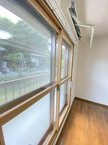 ルミエール宮野のバルコニー|室内物干しあり