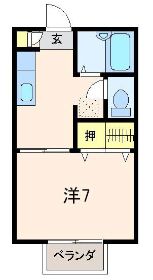 ハイツとくだBの間取り