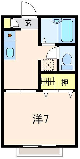 ハイツとくだAの間取り