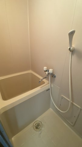 LUNA FIOREの浴室|コンパクトサイズのお風呂です。シャワーもついています。