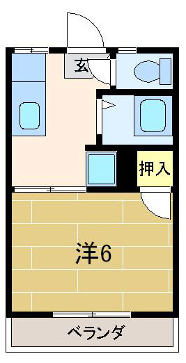 山口市桜畠３丁目のアパートの間取り