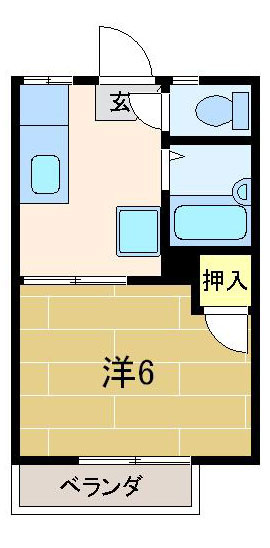 ハイツ椹野Ⅳの間取り