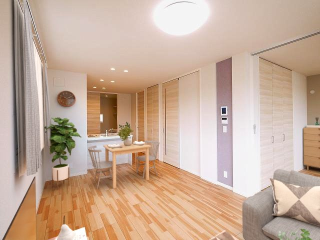 ｙａｋｕｓｉ京　Ａの居間・リビング|CGで家具等を配置したもので家具等は含まれません