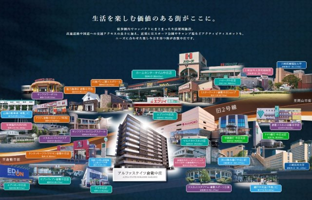 アルファステイツ倉敷中庄の周辺