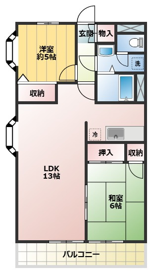 笹コーポ戸田の間取り