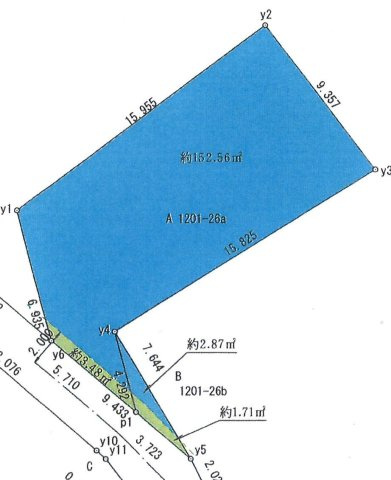 西条市大町土地【390】46.14坪の土地図