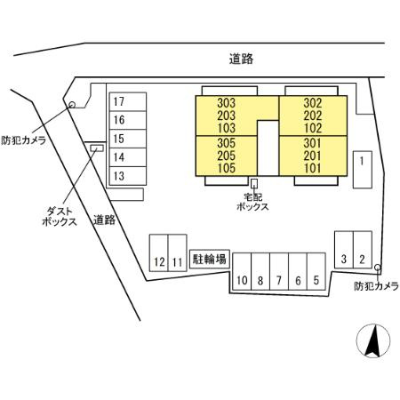 ヴィラ胡蝶の区画図