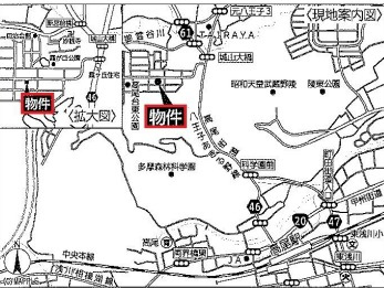 祝　成約済み　八王子市　元八王子町　新築戸建て　６期の地図|～仲介手数料無料☆八王子ひなた不動産～　八王子市元八王子町　新築戸建て