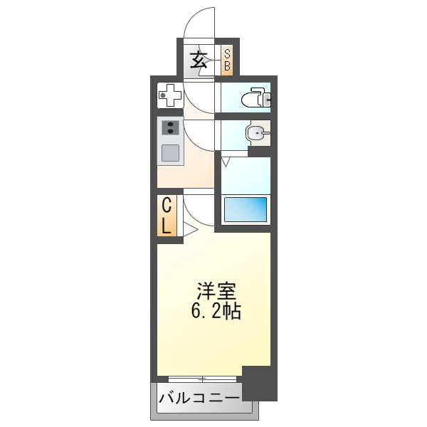 スプランディッド新大阪ＷＥＳＴの間取り