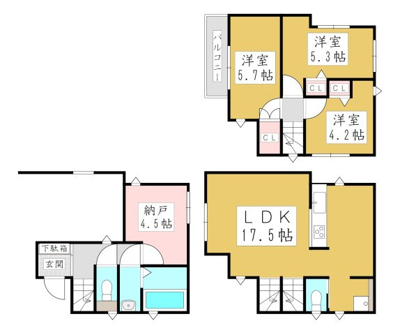 【間取り】 | Kolet南鳩ヶ谷＃17