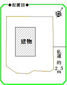 中津川市蛭川の中古一戸建の区画図