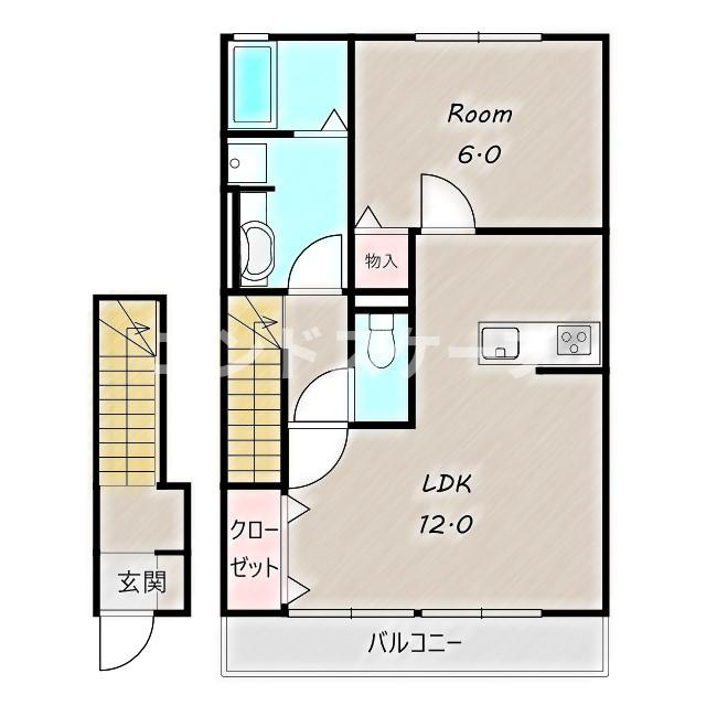 ミヤビ　Ｅの間取り|高崎、前橋のお部屋探しはエンドスケープまで！お客様の理想お聞かせ下さい♪