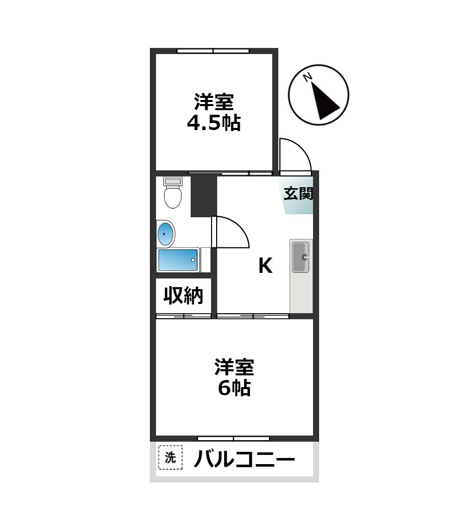 南浦和寿コーポの間取り