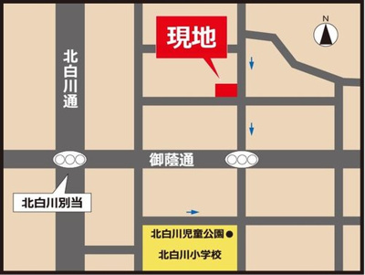【地図】 | 北白川大堂町　土地【建築条件なし・更地】
