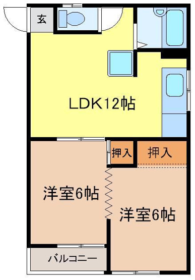 【間取り】 | サンハイツ南浜
