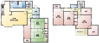 【間取り】 | 神戸市西区樫野台三丁目　一戸建て | 4080万円、5LDK+2S（納戸）、土地面積219.62平米、建物面積145.12平米 令和6年4月リフォーム済♪
納戸が2つあり、各居室6帖以上ある為、ゆとりのある空間が確保出来る住まいです♪