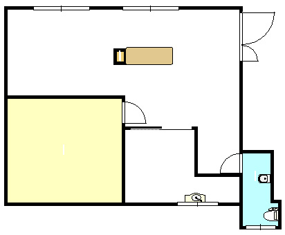 五番町貸店舗事務所の間取り