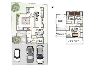【参考プラン】 | 城陽市寺田宮ノ谷　売土地　建築条件付き | 自由設計になりますので設計士と直接お話していただきオンリーワンのおうちづくりが可能です！需要の多いランドリールームも実現可能です。一緒に楽しくお家づくりをしていきましょう！