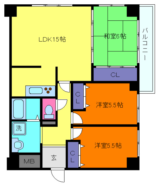 リアンジェ六甲の間取り